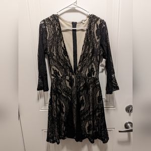 Charlotte Russe black lace dress, medium